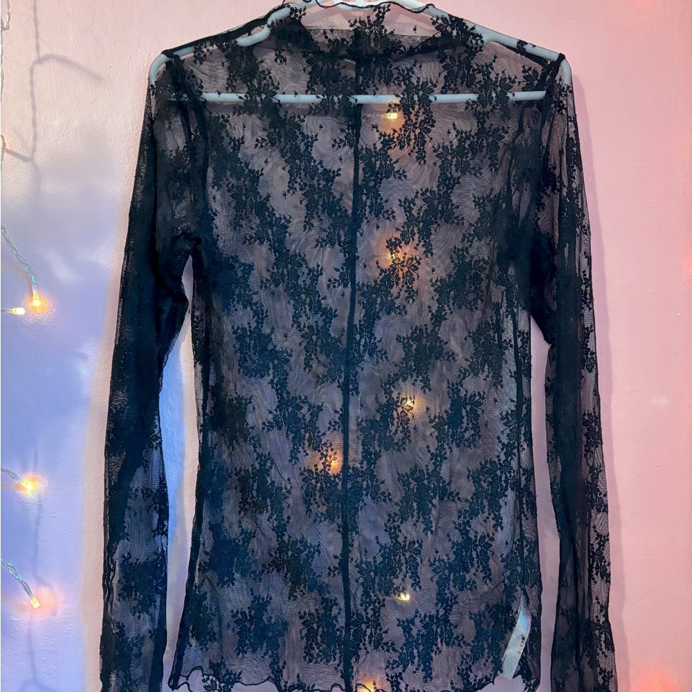 Large Black Free People Lady Lux Layering Top